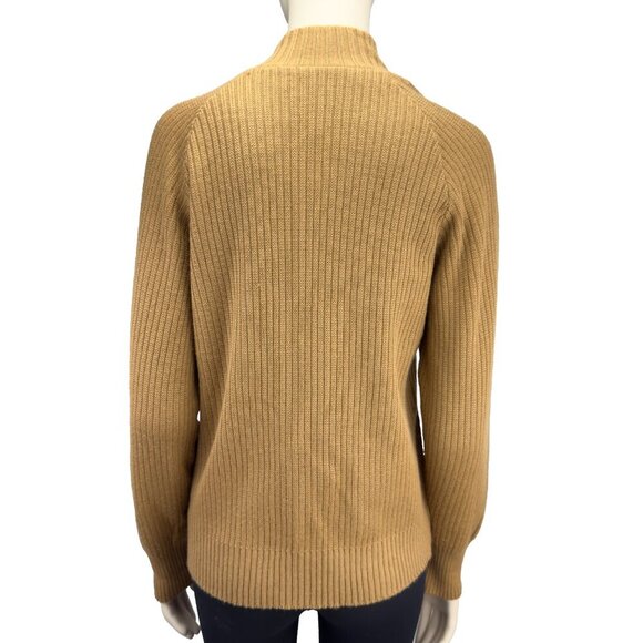 BALLY Heritage Suede Tan Knitted Lazy Luxury Western Boho Jacket Zip-up M - Picture 4 of 9